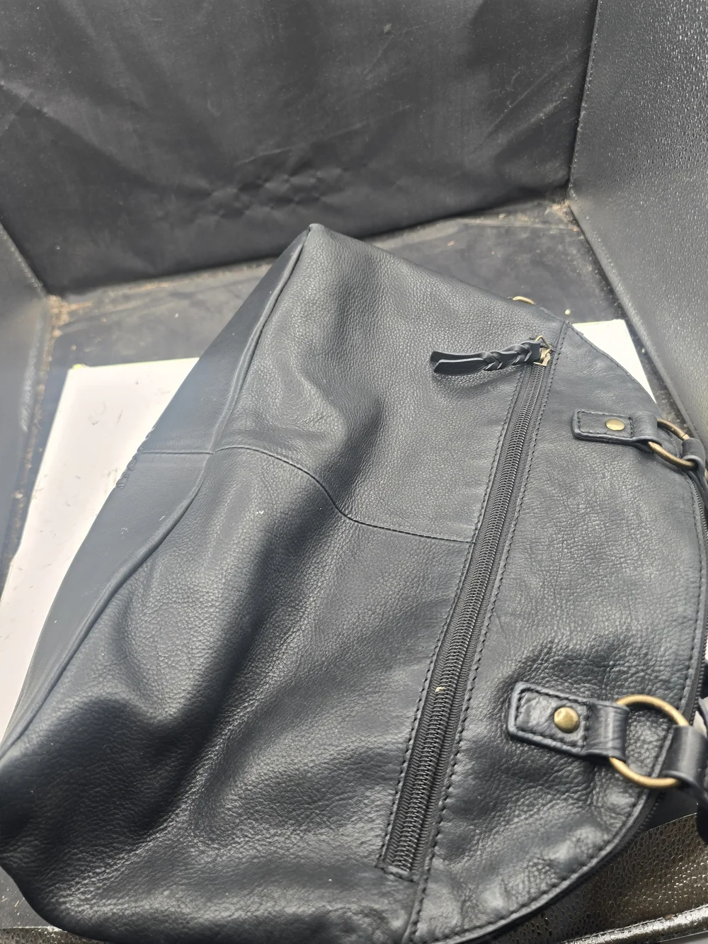 Born Black Leather Crossbody Bag - Sleek Everyday Carry